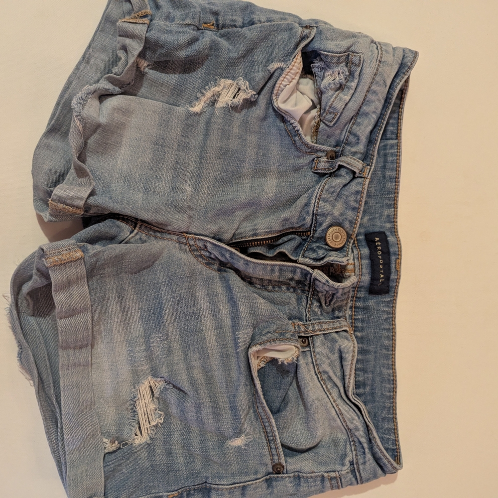 Aeropostale Distressed Denim Shorts